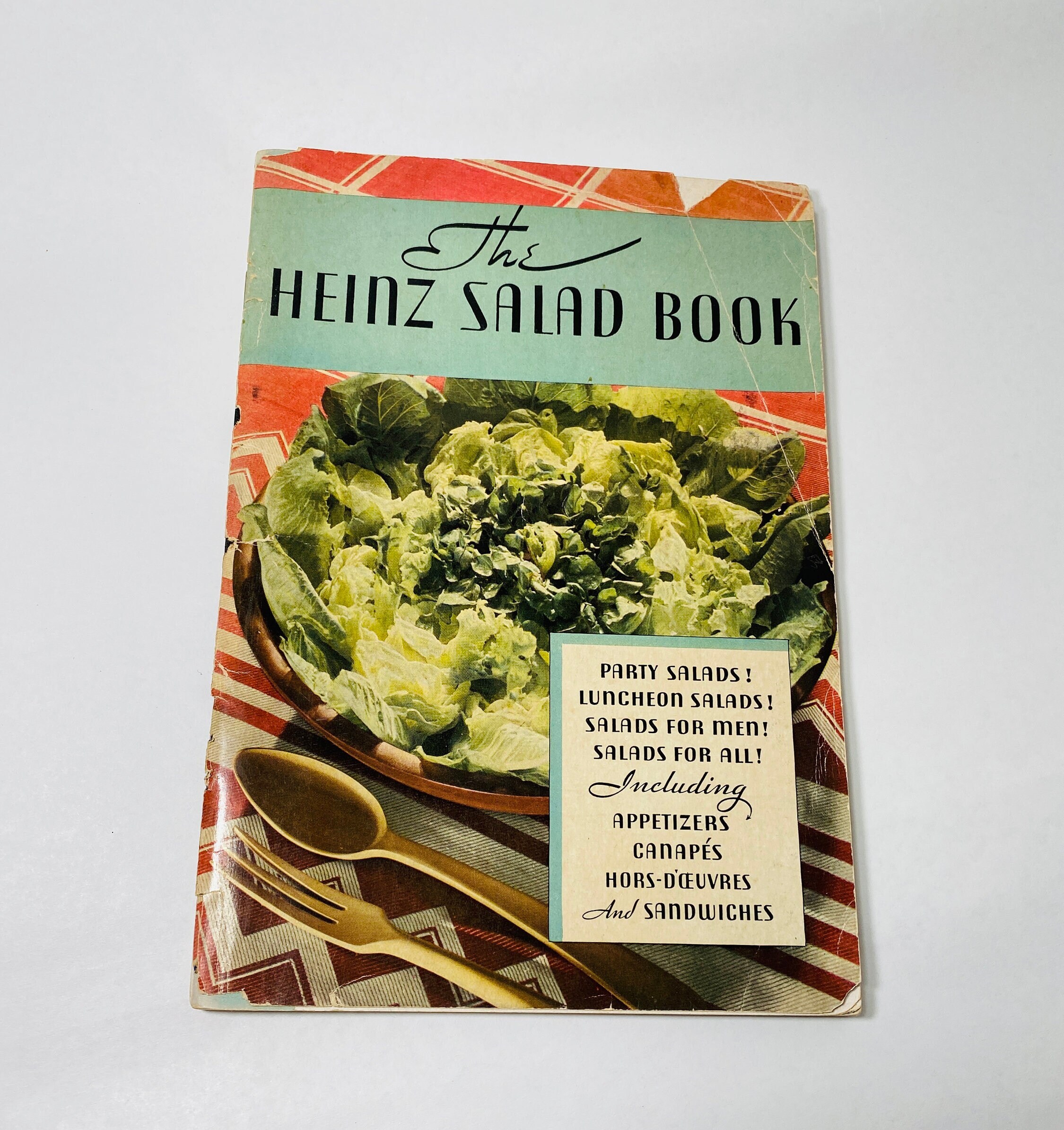 Heinz Salad Book circa 1944 recipe and instruction booklet vintage cookware condiment ketchup mustard collector gift. Cookbook