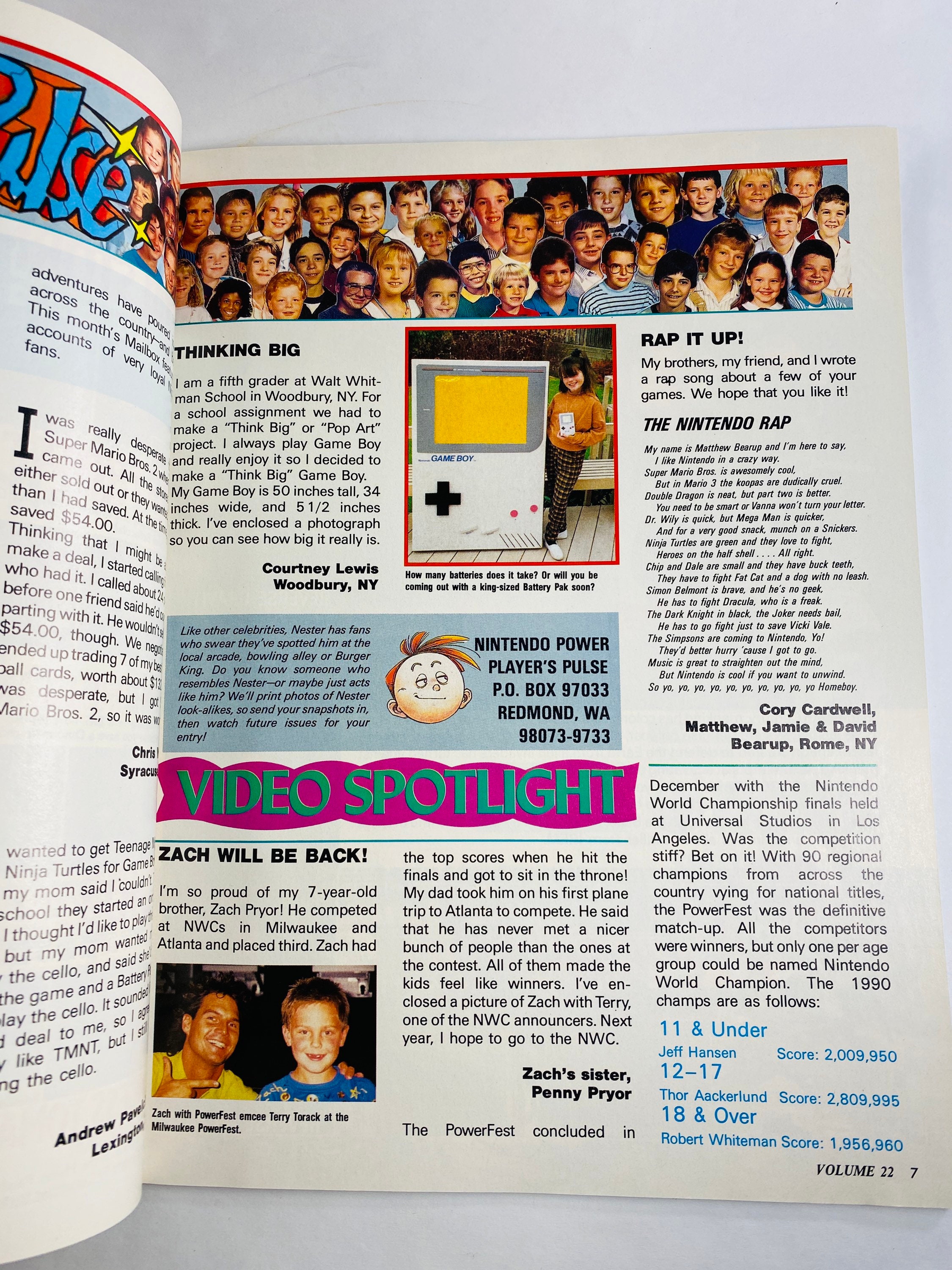 1990 Vintage Nintendo Power Magazine Featuring Video Game
