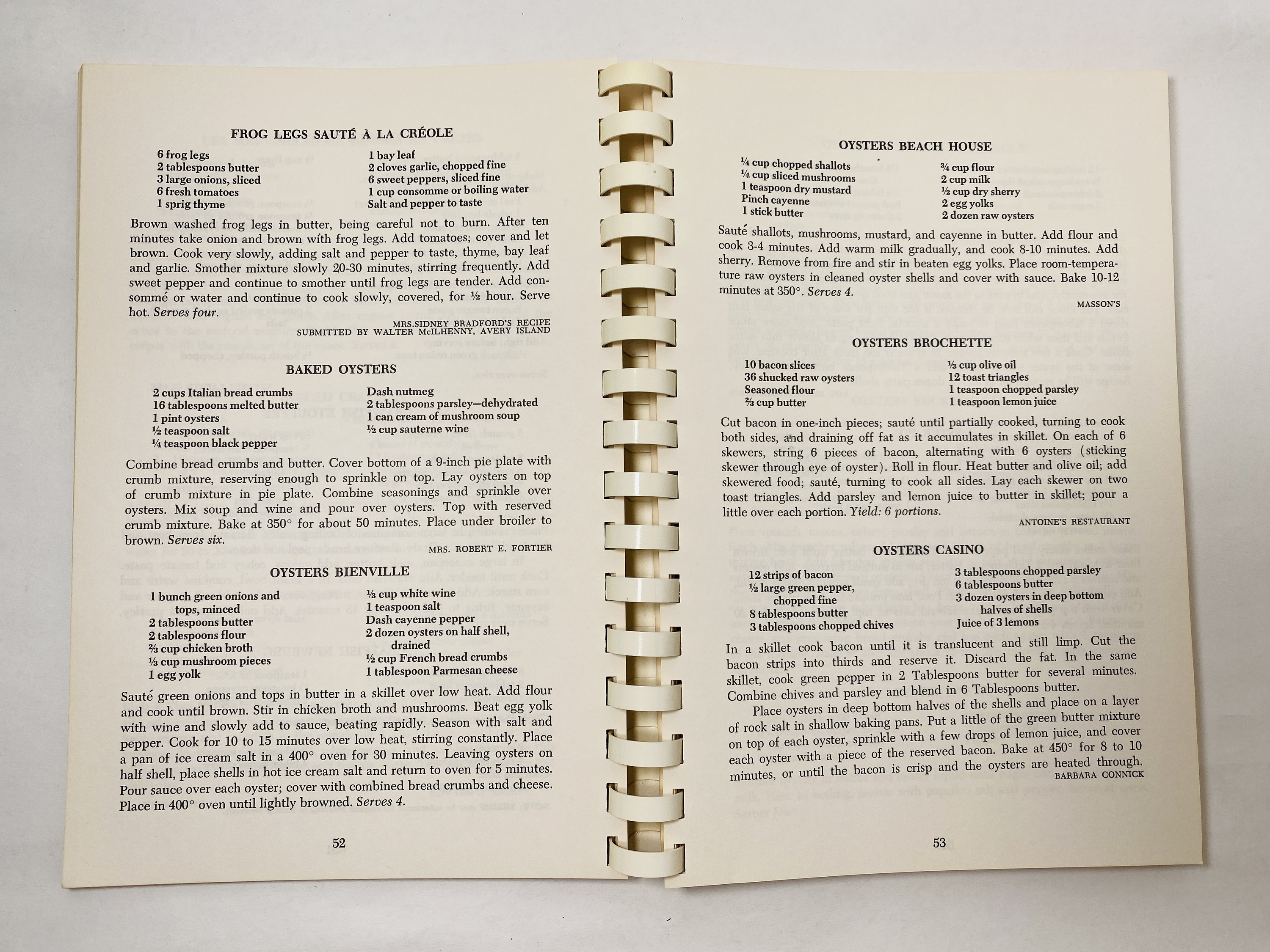 SIGNED New Orleans Recipes and Reminiscences Vintage Spiral Cookbook ...