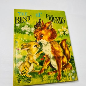 Best of Friends vintage Brimax Children&#39;s Book Freddie Adventures Brave Little Fox circa 1970 Nursery Rhymes Bedtime Stories Illustrated