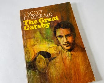 Great Gatsby vintage paperback book by F Scott Fitzgerald circa 1953 Scribner Library Classic