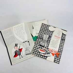 1967 Oster ORIGINAL Vintage booklets and recipes. Retro blender kitchen tricks, do&#39;s & don&#39;ts spin cookery. 1960s lot