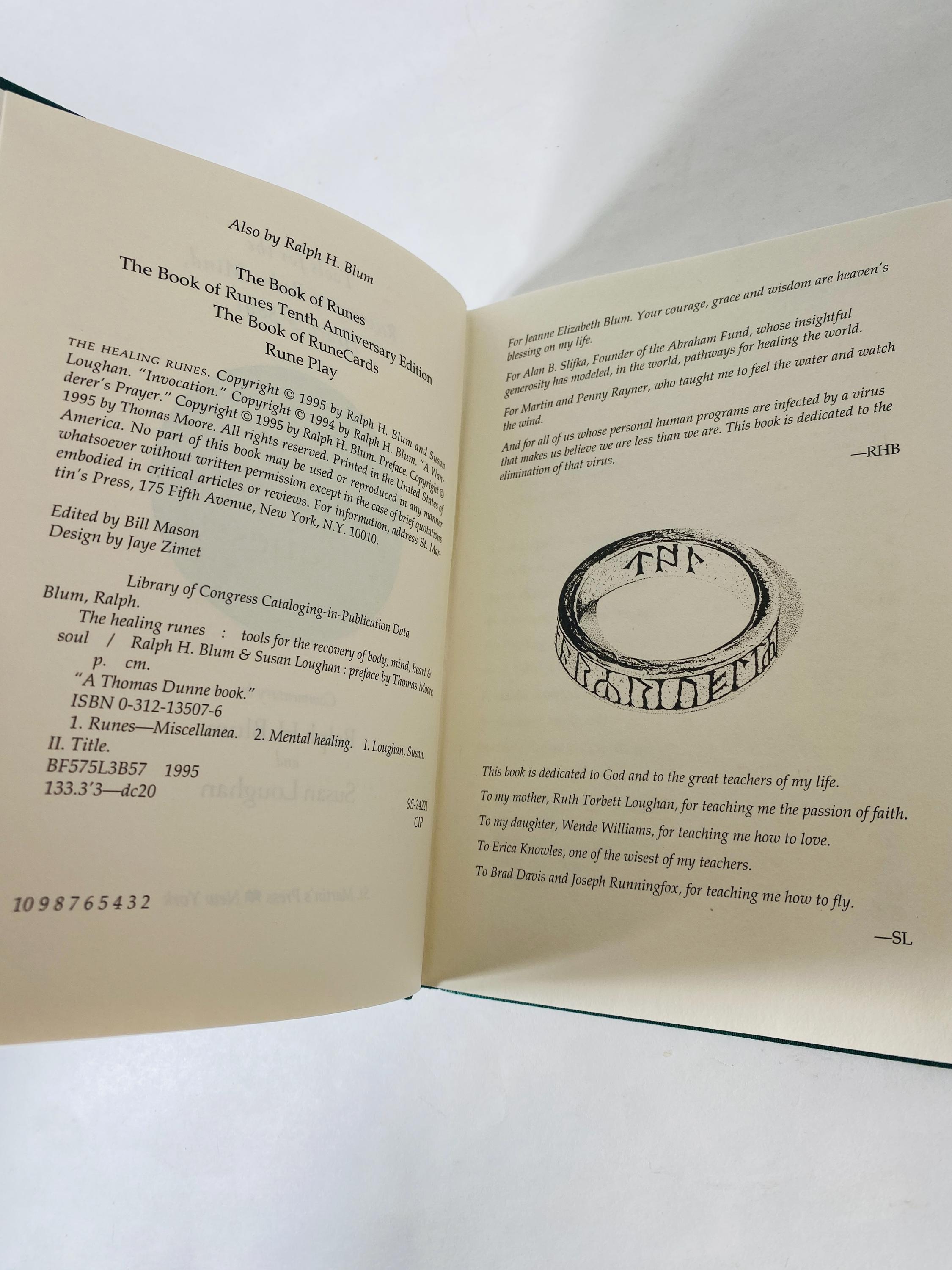 Healing Runes Vintage Occult Book by Ralph Blum Circa 1995 Spiritualism ...