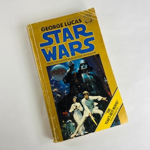 Star Wars vintage paperback book circa 1977 George Lucas Luke Skywalker Jedi Knights EARLY PRINTING Book lover gift