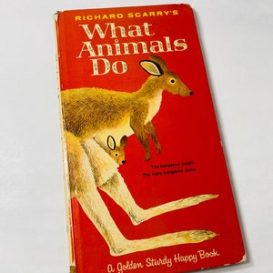 1975 Richard Scarry What Animals Do Vintage children&#39;s Golden Sturdy Happy book by one of the world&#39;s leading illustrators.