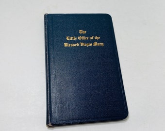 Rare Catholic liturgical Prayer Book Little Office of the Blessed Virgin Mary circa 1950 Pocket size leather Bible