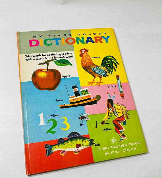My First Golden Dictionary Circa 1973 EARLY Printing Vintage Book