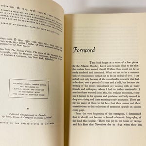 May include: Open book with text on aged paper. The left page lists copyright information and publication details. The right page features the title "Foreword" and body text. The book is from Atlantic-Little, Brown Books.