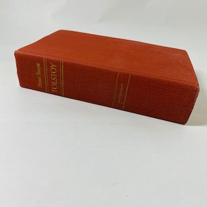 Reminiscences of Tolstoy by Henri Troyatt vintage biography book circa 1967  Burnt orange bookshelf decor gift