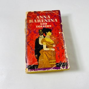 1961 Leo Tolstoy Anna Karenina Vintage Signet paperback book Bookshelf home decor.