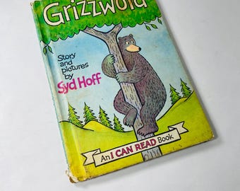 昭和レトロ　ジョン・マローン著　「Read About Books」 1963 Grizzwold the Bear by Syd Hoff Vintage Children's I Can Read