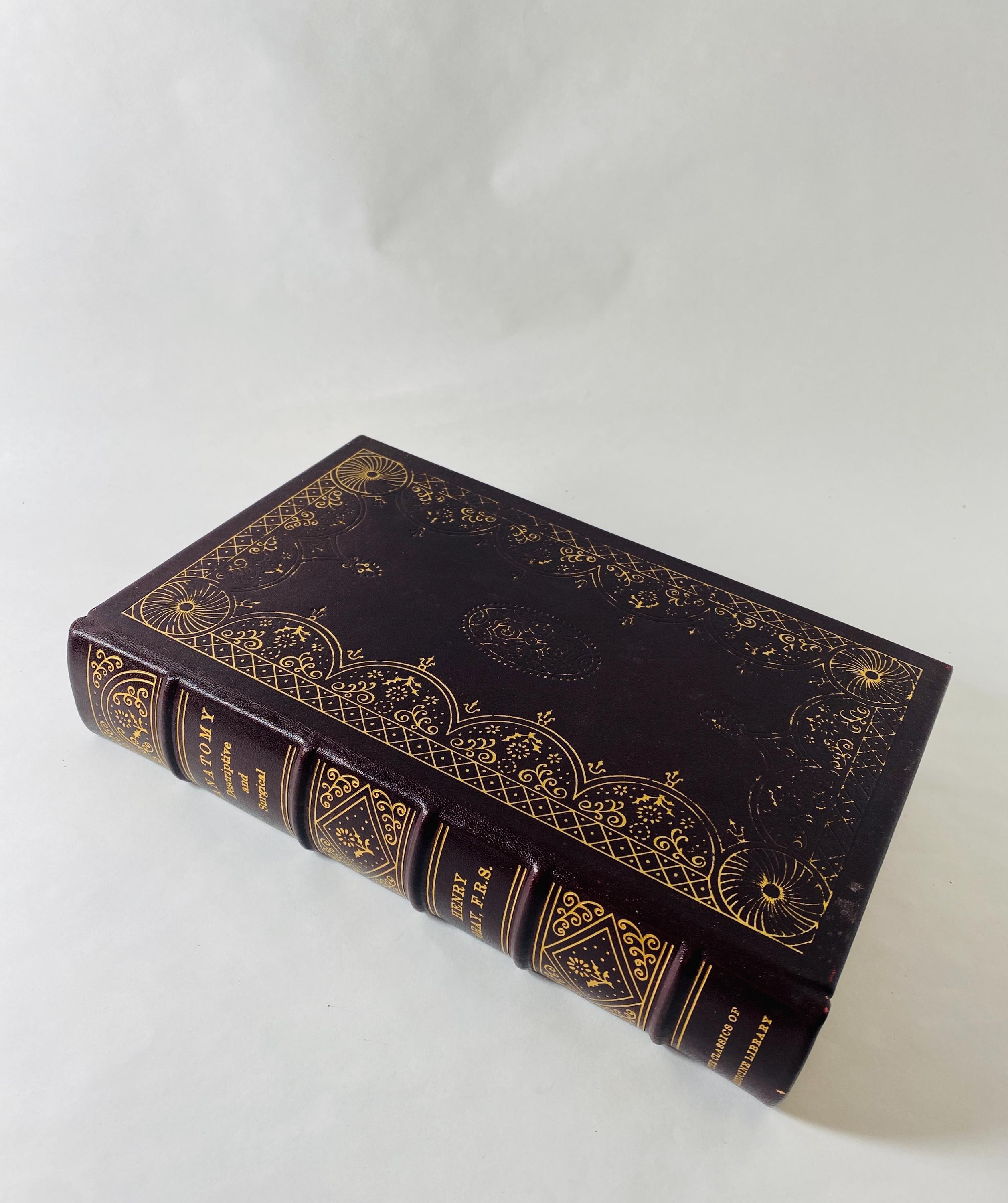 Gray's Anatomy Vintage Book GORGEOUS Rich Brown Leather Cover