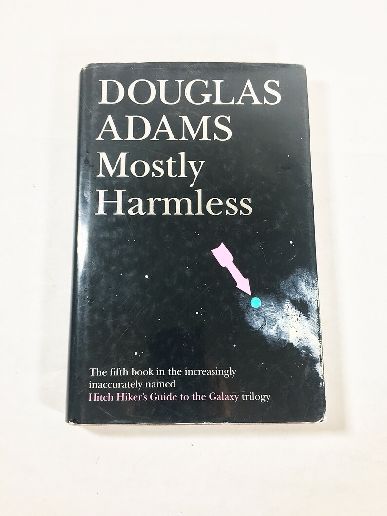 Mostly Harmless. Hitchhiker's Guide to the Galaxy. Vintage Etsy