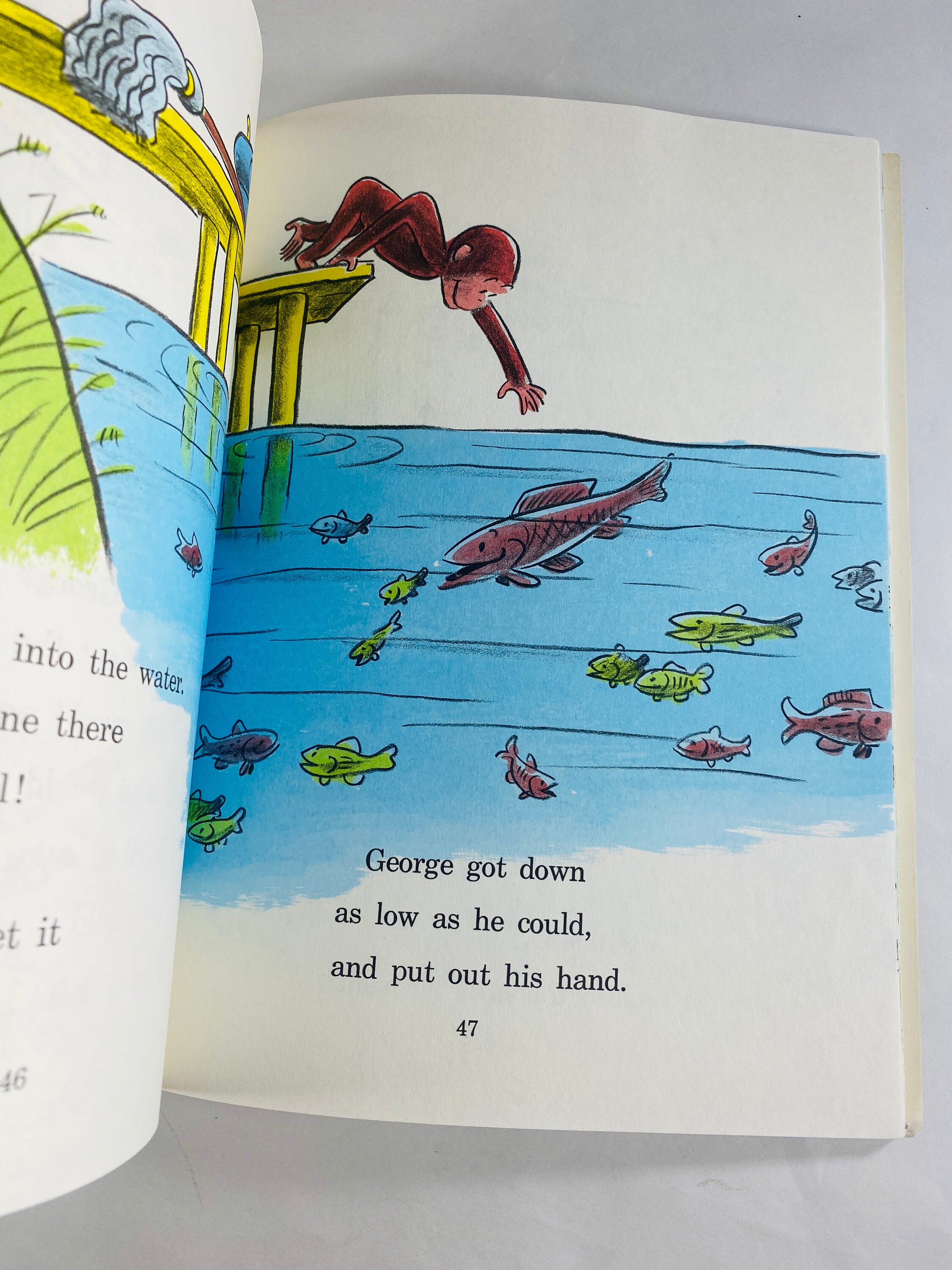1971 Curious George Flies a Kite Vintage Scholastic Paperback Book by ...