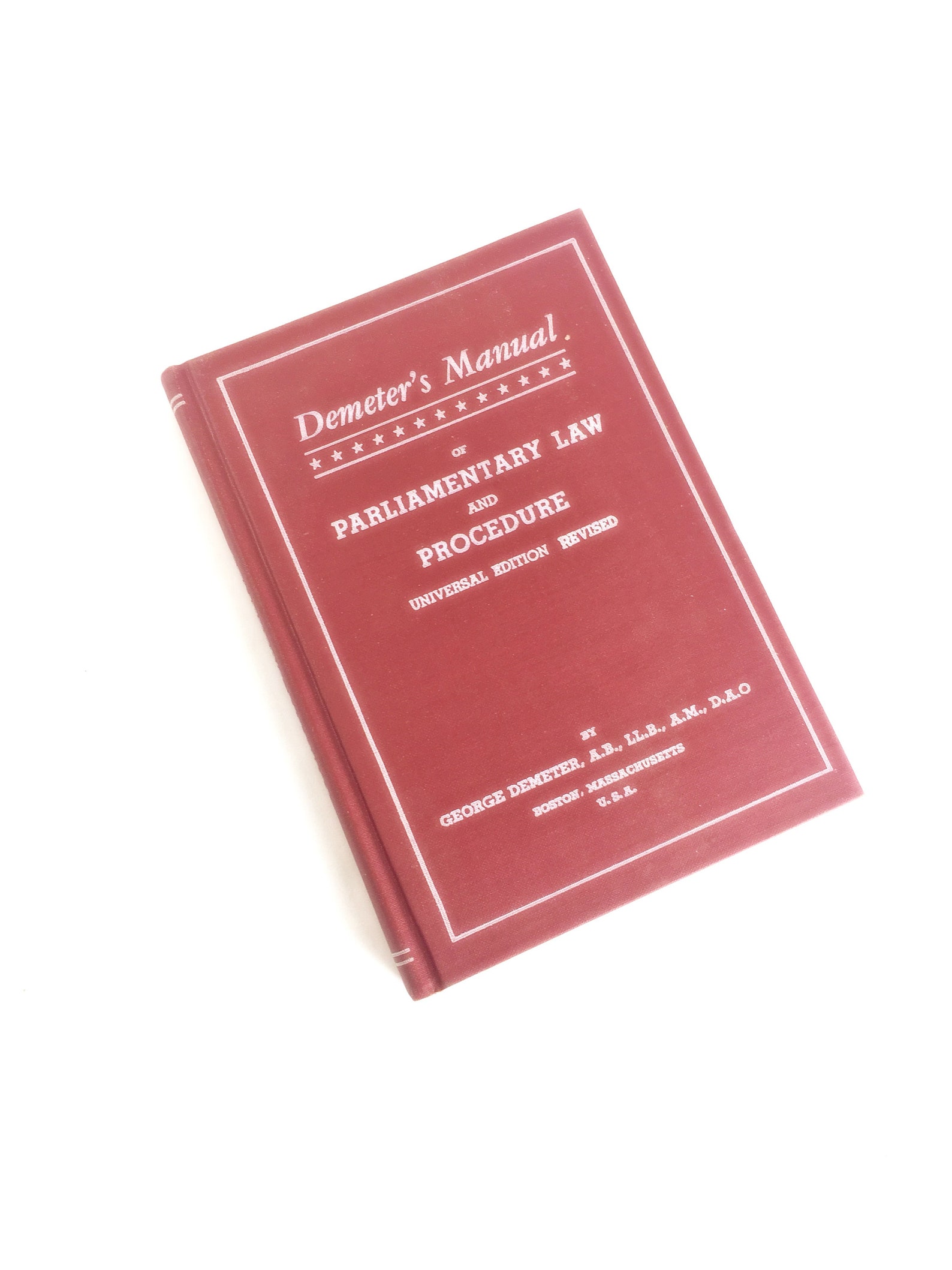 Demeter's Manual of Parliamentary Law & Procedure. Vintage Etsy