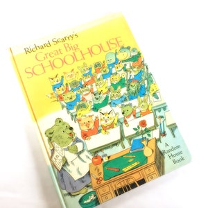 1969 Great Big Schoolhouse by Richard Scarry FIRST EDITION Vintage children&#39;s book Big Little Golden Book Deluxe Giant. Easter Basket gift