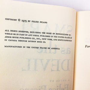 Smart As the Devil vintage book by Felice Picano circa 1975 about a boy who may be possessed and a very modern psychologist. image 9