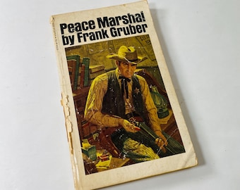 1974 Peace Marshal by Frank Gruber Vintage Bantam Western paperback fictional book about gun slingers in Texas