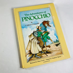 Pinocchio vintage children&#39;s book circa 1983 illustrated by Diane Goode Looking Glass Library Book