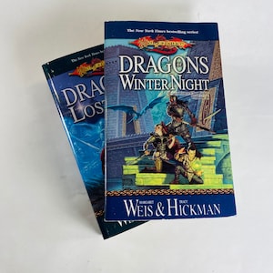 Dragonlance Chronicles Dragons of Winter Night Lost Star vintage paperback books by Weis & Hickman circa 2000. War of Souls