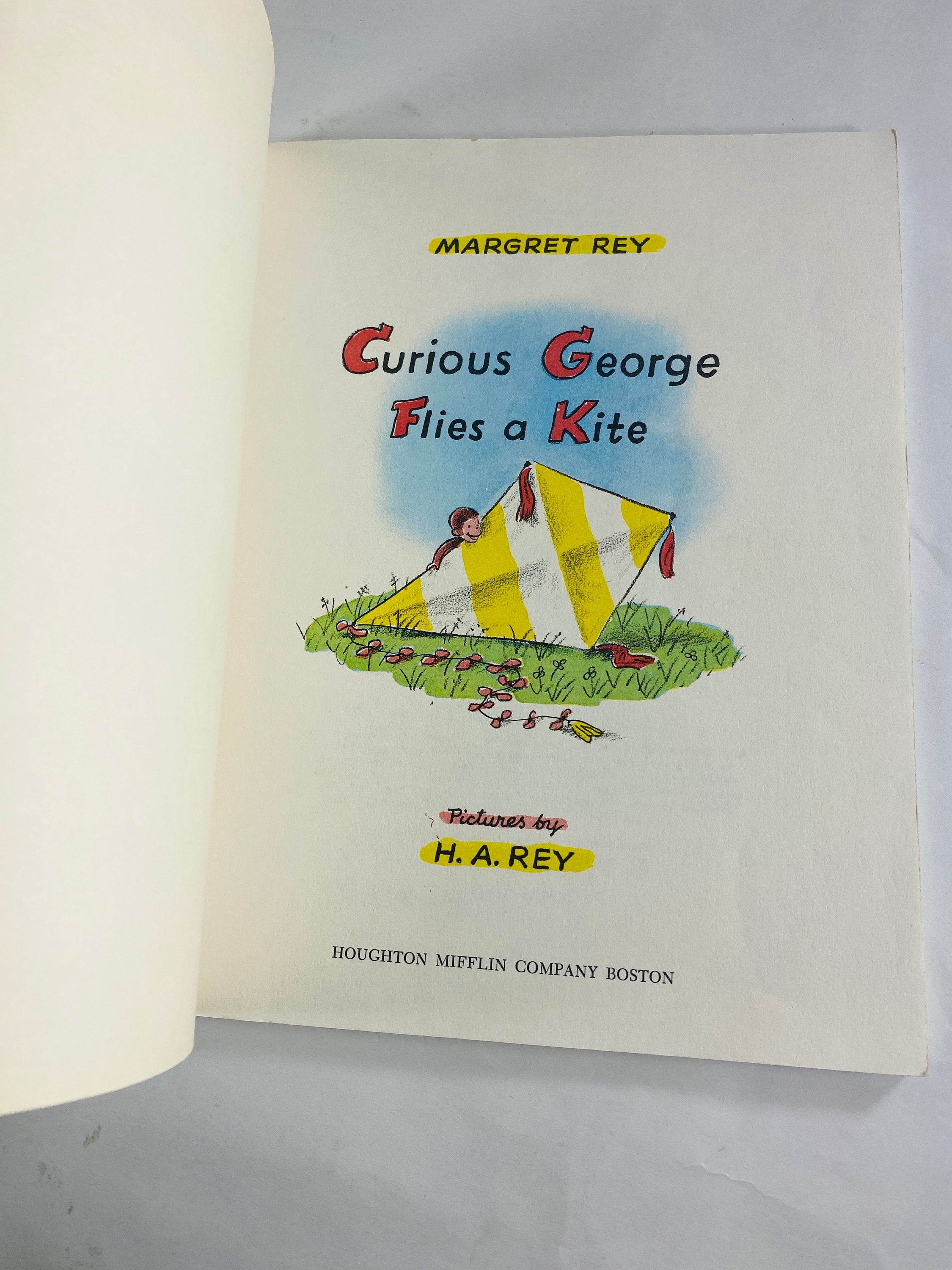 1971 Curious George Flies a Kite Vintage Scholastic Paperback Book by ...