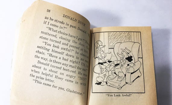 Donald Duck Book Luck Of The Ducks Whitman Big Little Book Little Golden Book Circa 1969 Vintage Children S Book Disney