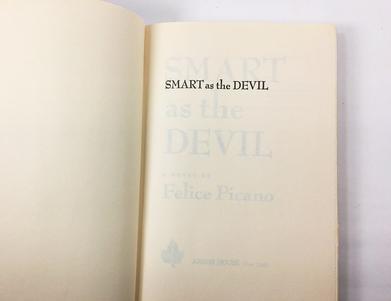 Smart As the Devil vintage book by Felice Picano circa 1975 about a boy who may be possessed and a very modern psychologist. image 7