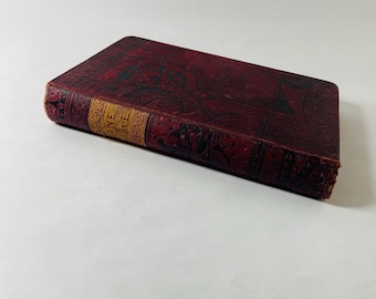 1902 Jane Eyre red vintage book by Charlotte Bronte antique gift Spirited intelligent woman Donohue & Henneberry Poor condition