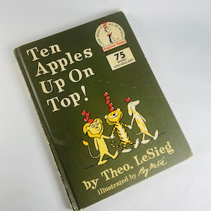 Ten Apples Up on Top vintage Dr Seuss book circa 1961 by Theodor Geisel collectible children&#39;s book early beginning reader