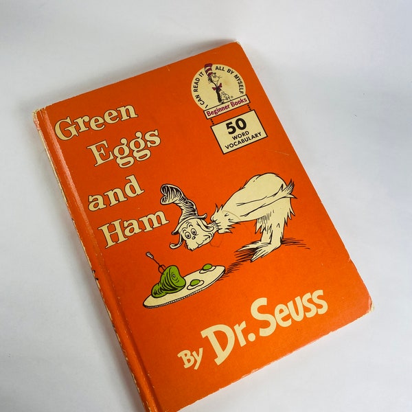 1960 Green Eggs and Ham by Dr Seuss vintage Book Club edition without dust jacket collectible children's book rare.  EARLY PRINTING