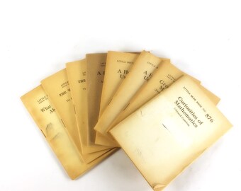 1923 Little Blue Books Haldeman-Julius Publishing Company booklets Mathematics Curiosities Greek Physics Useful Tables Calculator Chemistry