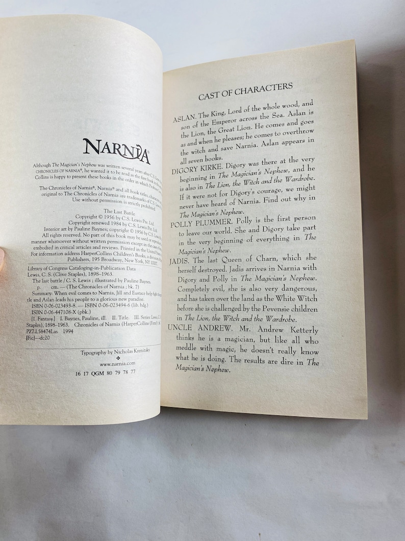 Chronicles of Narnia by CS Lewis Lion Witch and the Wardrobe Vintage ...