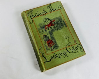 RARE 1890 Through the Looking-Glass by Lewis Carroll FIRST Edition 18,000 print Tenniel Frontis Alice’s Adventures in Wonderland Macmillan