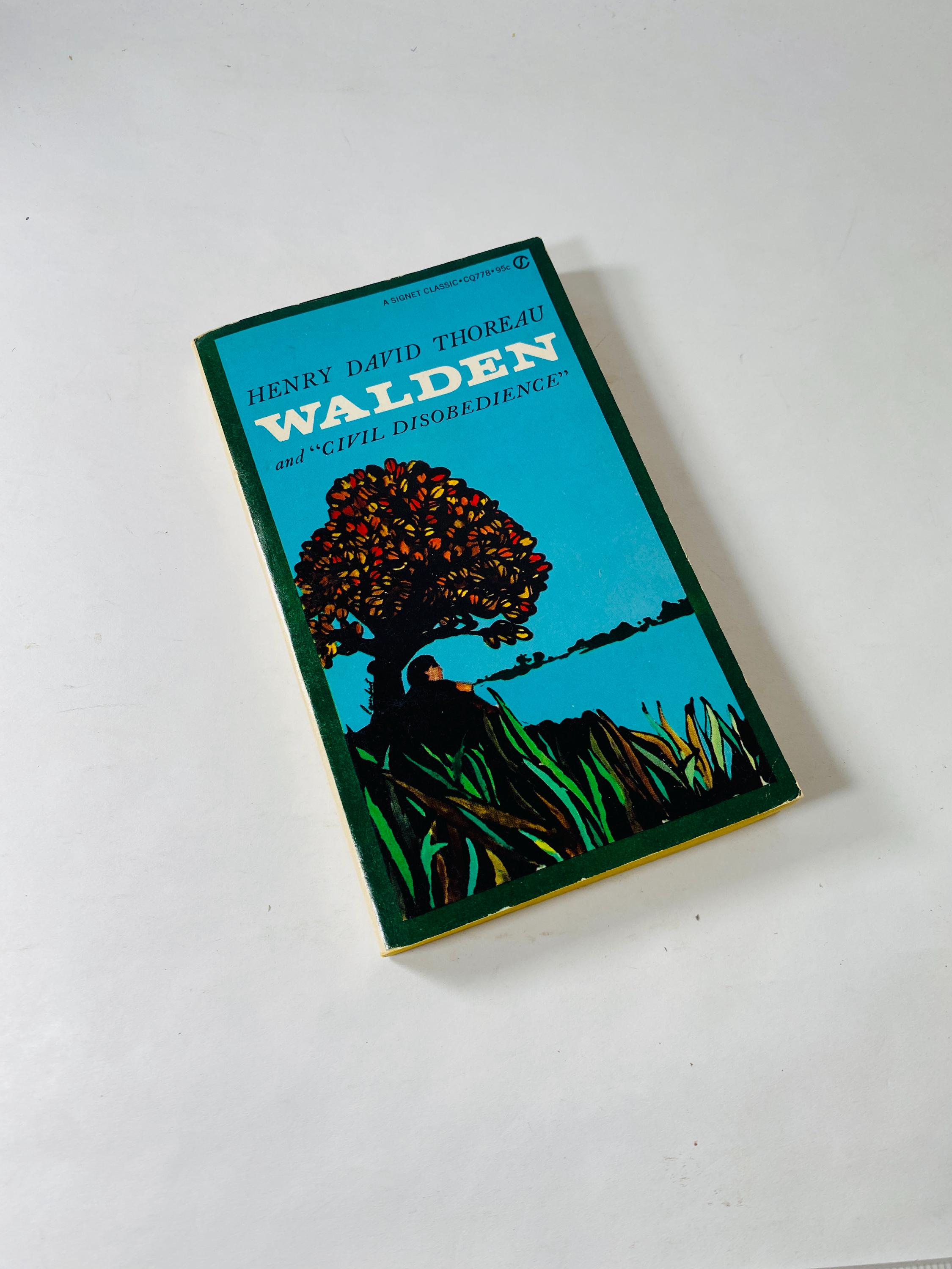 Walden Vintage Paperback Book by Henry David Thoreau Civil