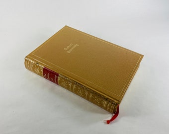 Poems of Robert Browning GORGEOUS beige and gold vintage book Poetry gift romance Walter J Black