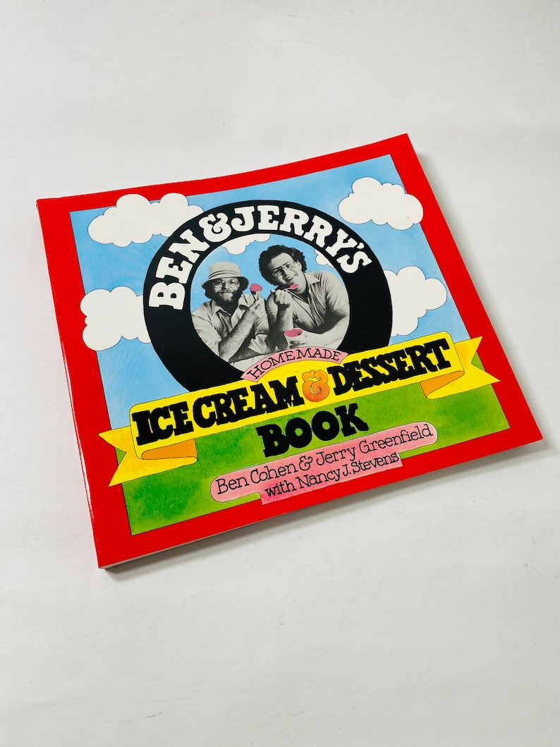 Ben & Jerry's FIRST EDITION vintage dessert crème glacée maison livre de recettes livre de poche recettes vers 1987 image 1