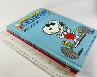 Vintage Charlie Brown Encyclopedia Book Series Charles Schultz