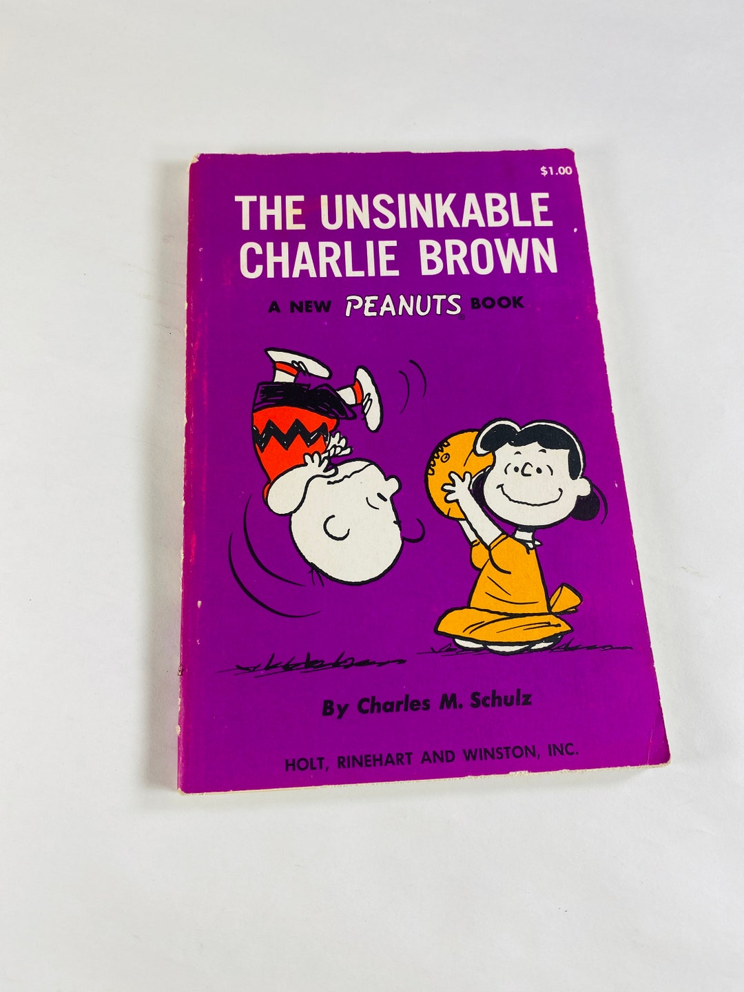 Unsinkable Charlie Brown Vintage Peanuts Paperback Book Circa 1968