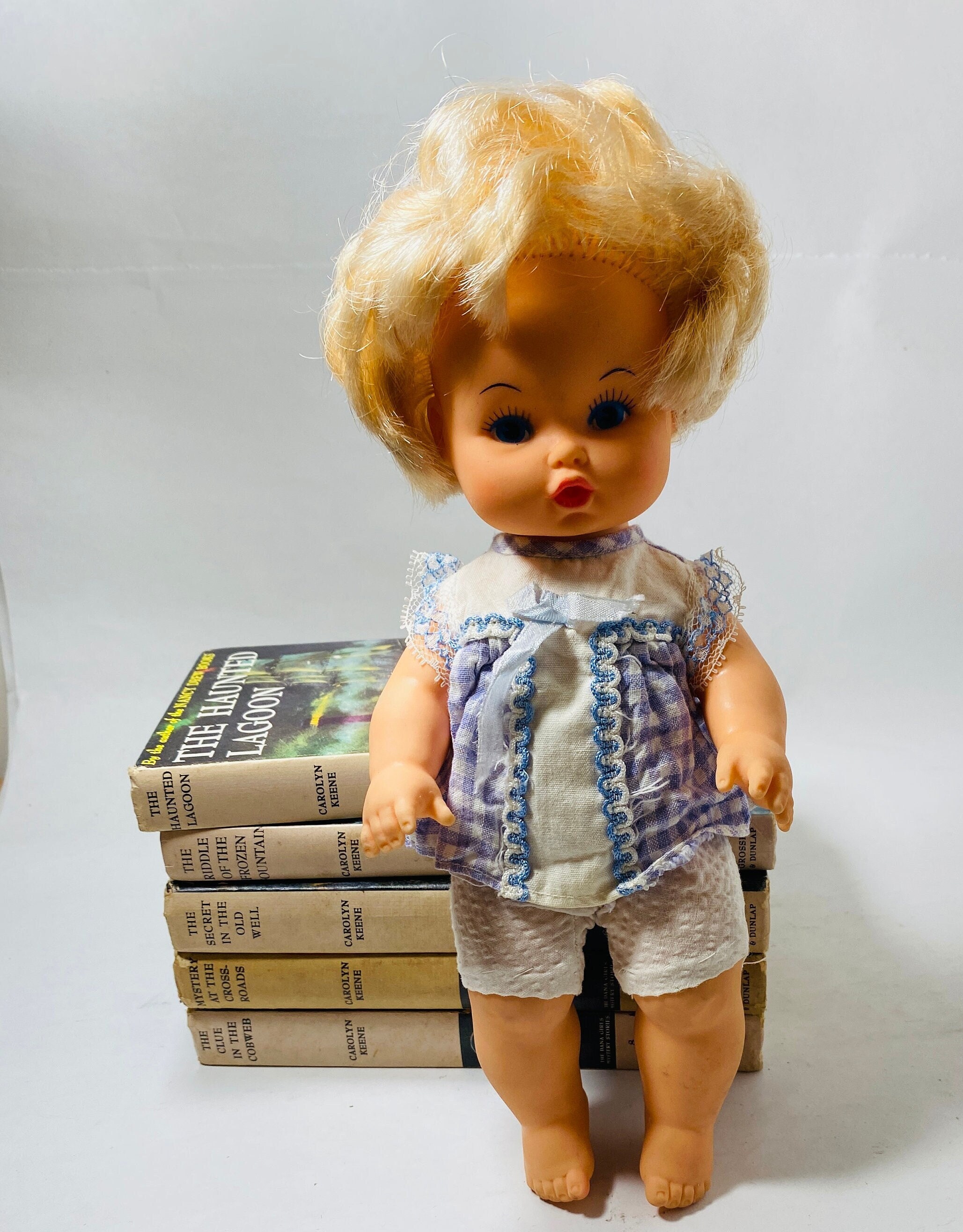 Vintage Playmates 1974 Blonde Wet and Dry Doll With Original Dress