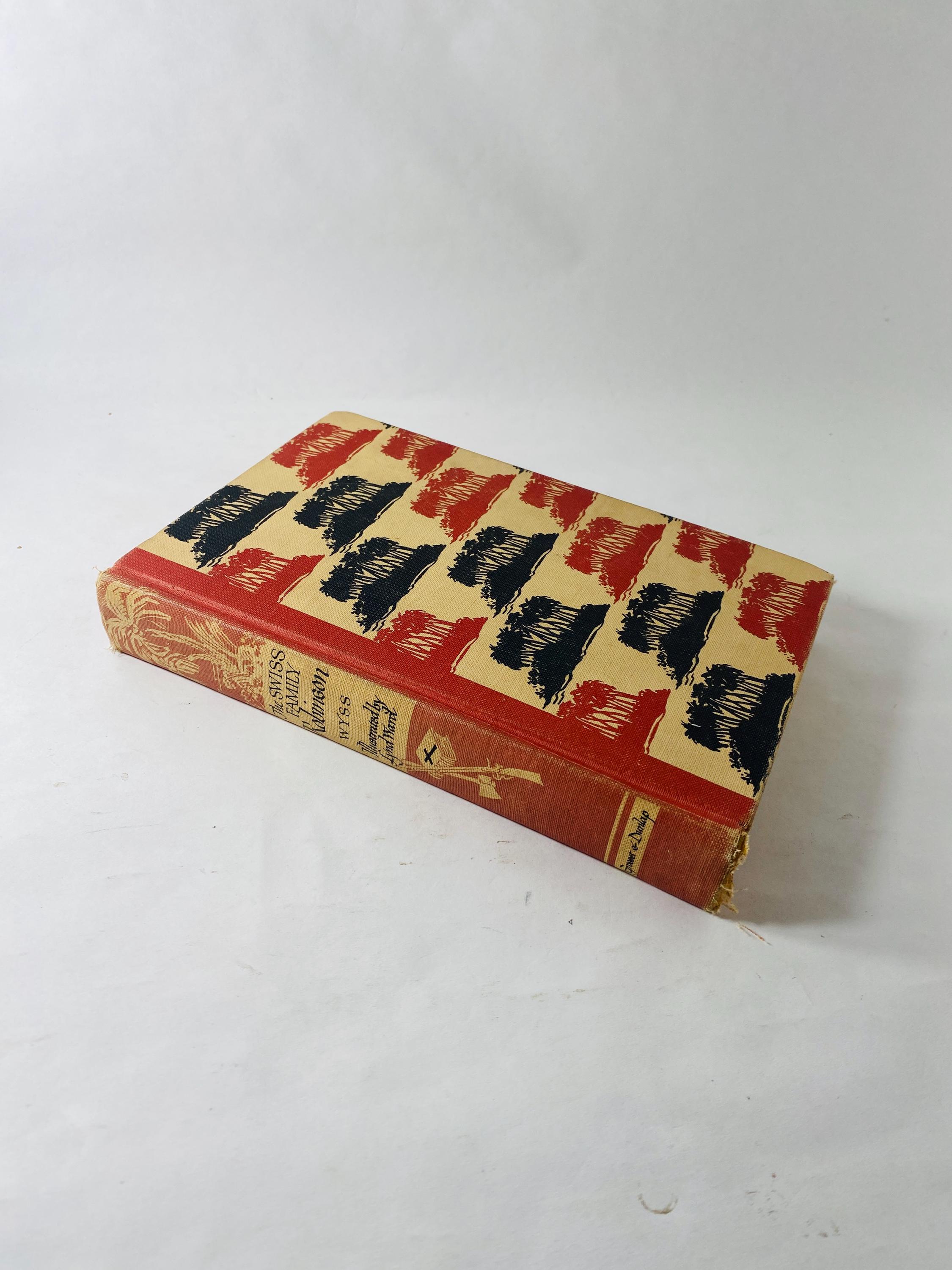 Swiss Family Robinson Vintage Illustrated Junior Library Book