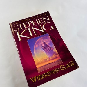 Dark Tower IV Wizard and Glass by Stephen King.  Vintage FIRST Plume paperback book circa 1997 Book Lover Gift.