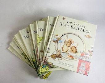 Beatrix Potter Tale of Peter Rabbit vintage children’s book Two Bad Mice Squirrel Nutkin Jemima Puddle Duck Flopsy Bunnies Tailor Gloucester