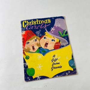 1967 vintage Christmas Carls song booklet from the WT Grant Company Department Store Paper ephemera wall decor perfect for framing!