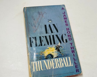 James Bond vintage paperback book Thunderball by Ian Fleming circa 1964 Signet EARLY printing
