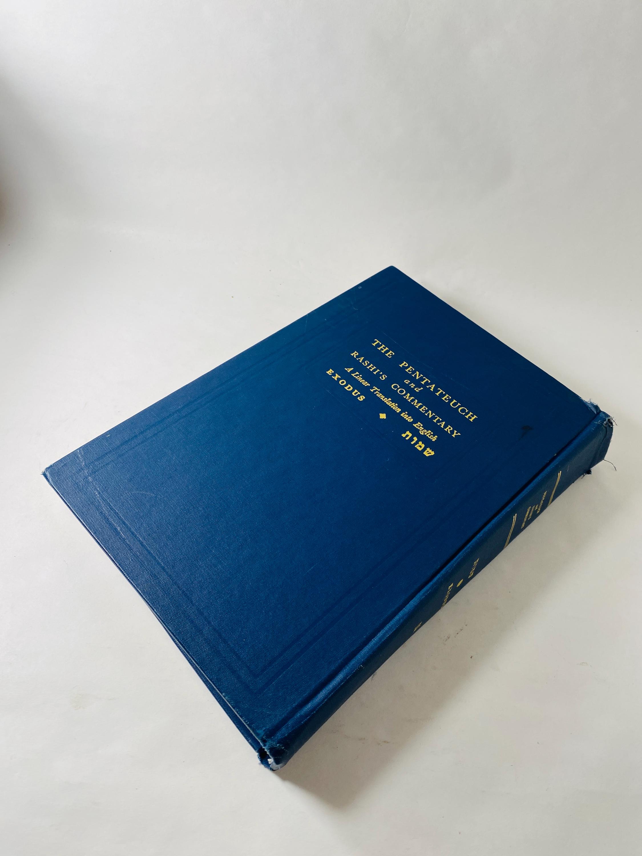 Vintage Jewish Pentateuch and Rashi's Commentary Exodus Hebrew
