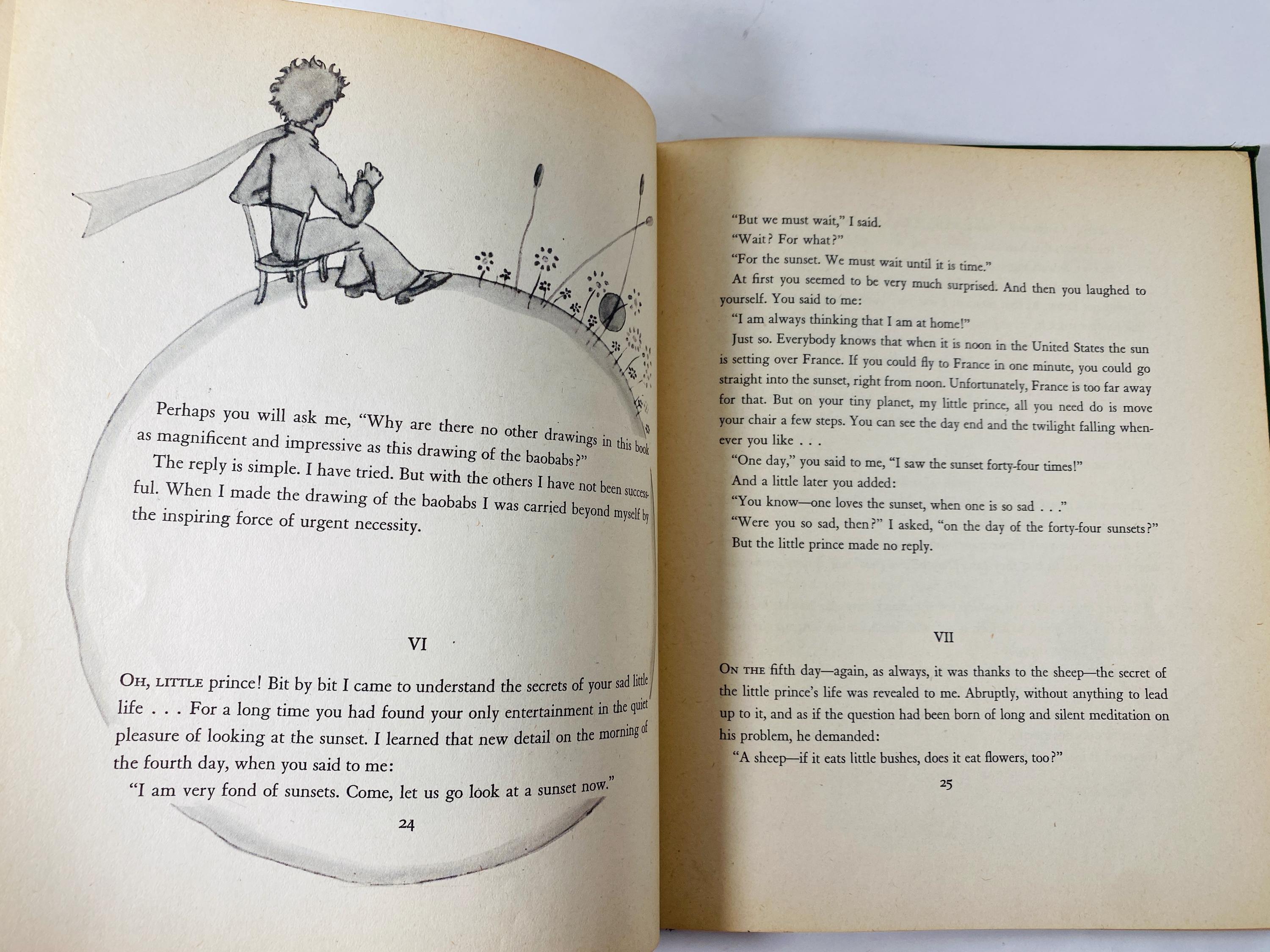 The Little Prince FIRST EDITION Third Printing Vintage Book Circa