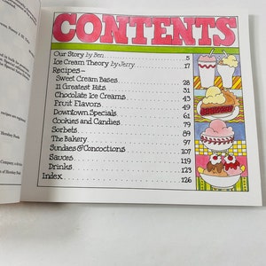 Ben & Jerry's FIRST EDITION vintage Homemade ice cream dessert Cookbook paperback Recipes circa 1987 image 7