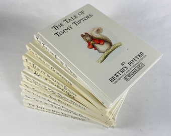 1989 Beatrix Potter Peter Rabbit vintage F Warne small miniature books Flopsy Bunnies Select any volume! Nursery white bookshelf decor gift