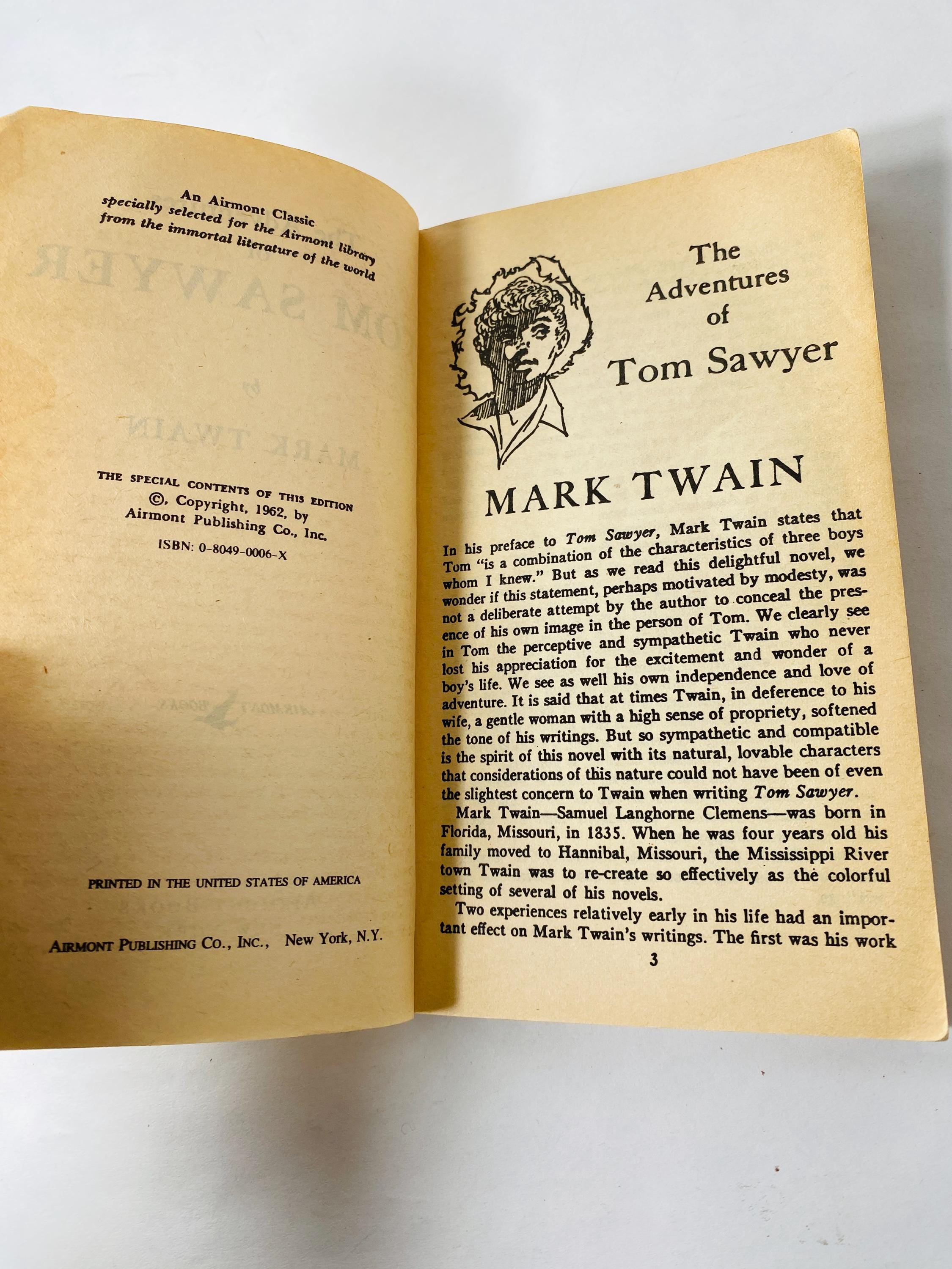 Adventures of Tom Sawyer by Mark Twain Vintage Paperback Book Circa ...