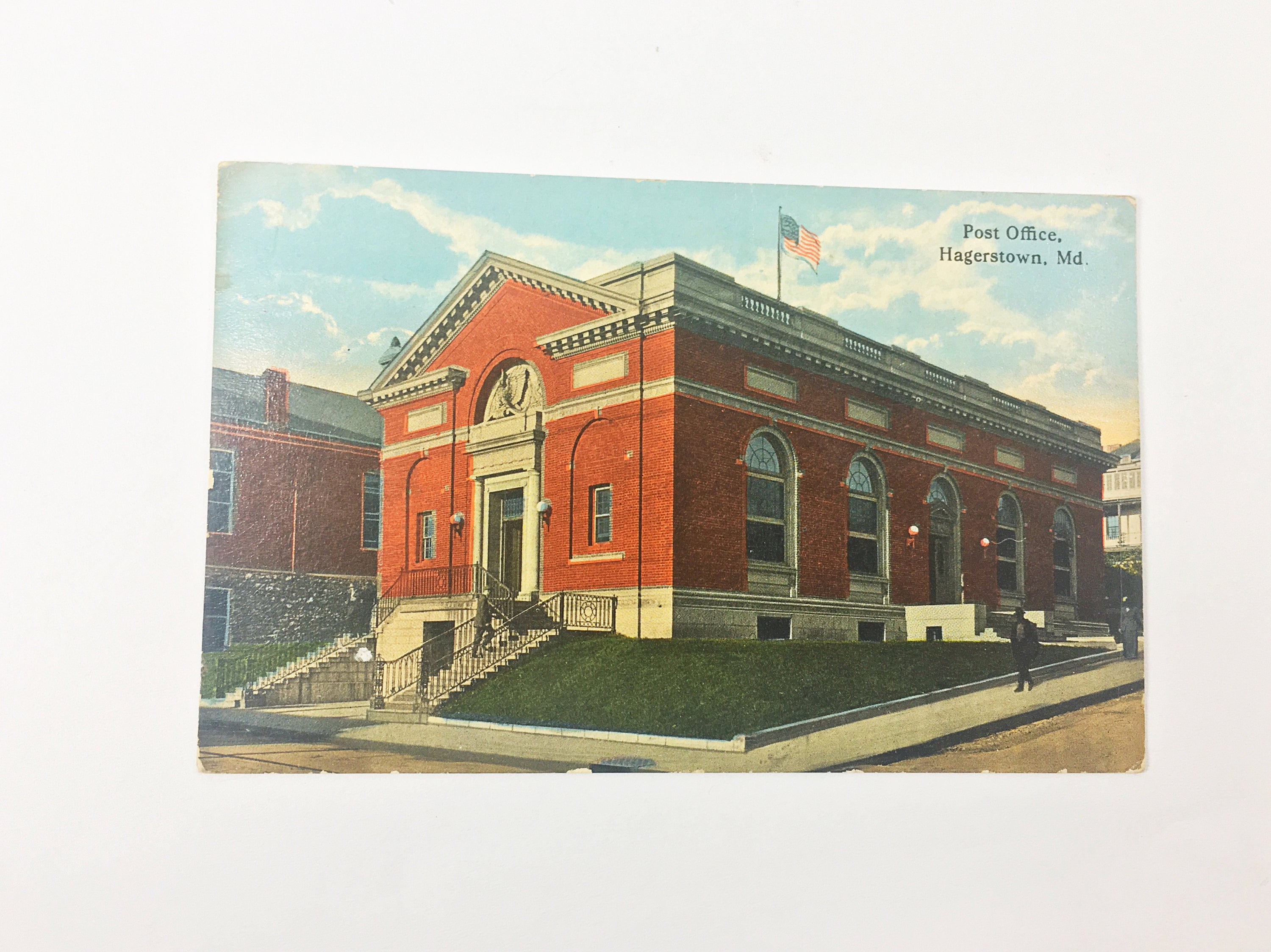 Hagerstown Maryland Post Office Postcard. Vintage Linen Etsy